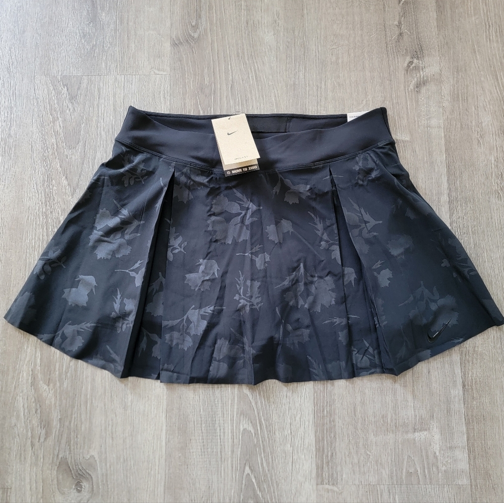 BRAND NEW NIKE Dri-FIT Golf Skort Black Floral Design Women's Size XL